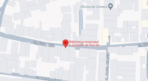 mapa Registro Civil Juzgado de Paz de Tarazona de la Mancha Albacete
